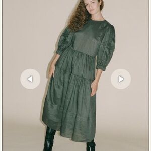 Sea New York Forest Green Long Sleeve Dress
